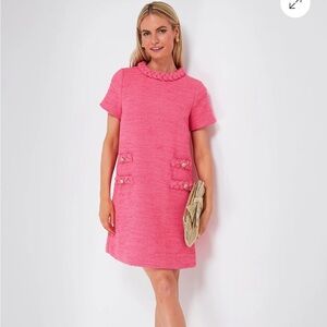 Tuckernuck Jackie Tweed pink dress in Blush Peony (color no longer online)